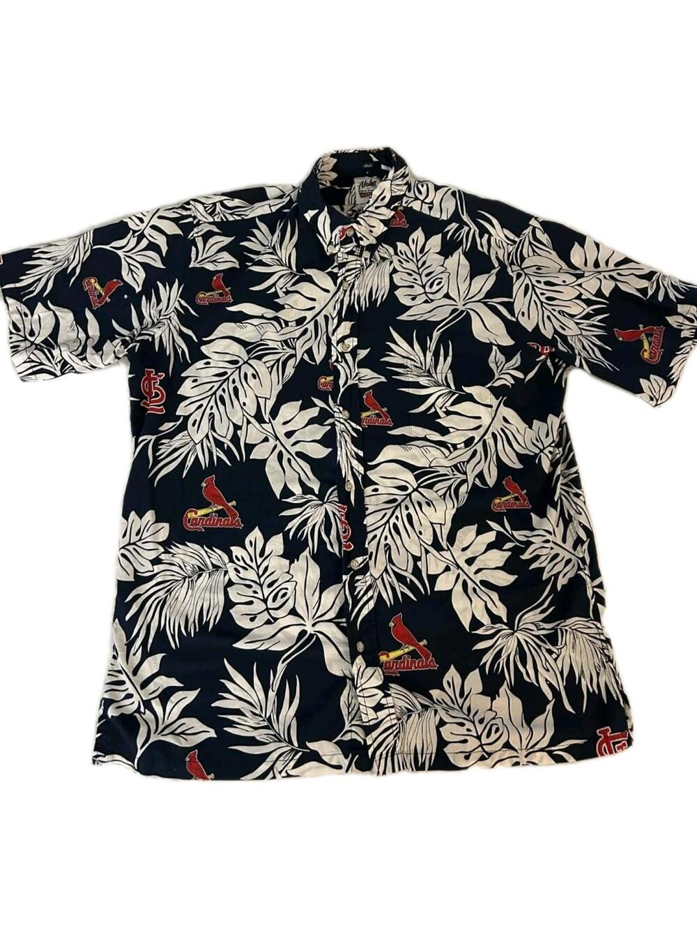Reyn Spooner MLB  Aloha shirt Baseball Sporty St Louis Cardinals Men’s Size L